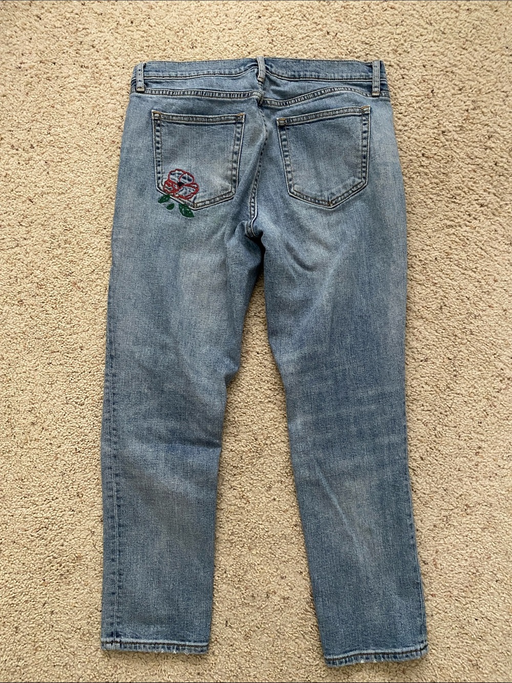 GAP Embroidered/Patched Best Girlfriend Jeans. 30R. - Picture 2 of 12